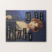 Kruimels in mijn decolleté  dame grappig legpuzzel (Horizontaal)