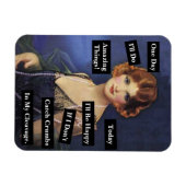 Kruimels in mijn decolleté  dame grappig magneet (Horizontaal)