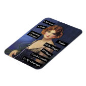 Kruimels in mijn decolleté  dame grappig magneet (Linkerzijde)