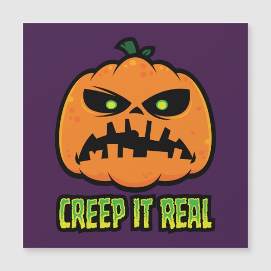 Kruip het echt chagrijnig Halloween pompoen (Voorkant)