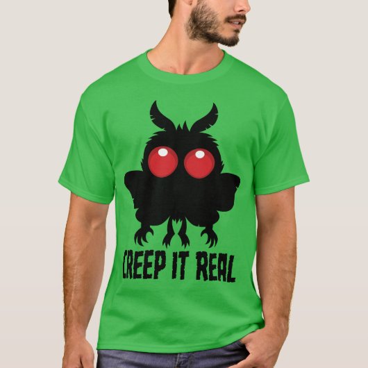 Kruip het echt geheimzinnige Mothman Cryptid T-shirt (Voorkant)