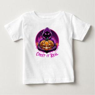 Kruip het echt, griezelige Halloween-illustratie
