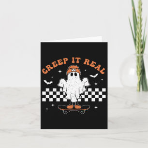 Kruip het echt spook skateboard retro schattig Hal Kaart
