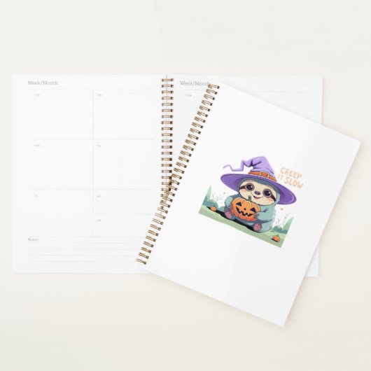 Kruip het langzaam � Muts luiaard Halloween Shirt Planner (Display)