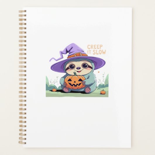 Kruip het langzaam � Muts luiaard Halloween Shirt Planner (Voorkant)