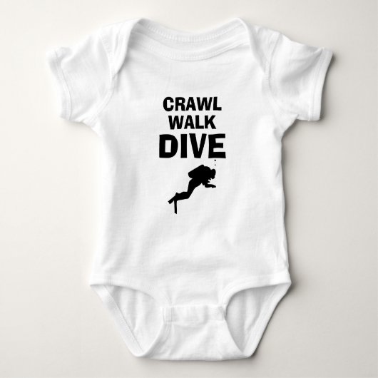 Kruip Loop Duik grappig duiken baby romper (Voorkant)
