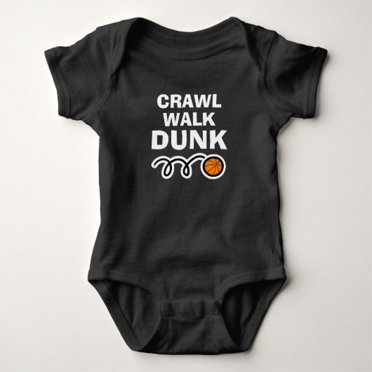 Kruip Loop Dunk schattig basketbal sporten baby Romper (Voorkant)