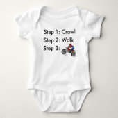 Kruip Loop Modder Motorcross Baby Body Romper (Voorkant)