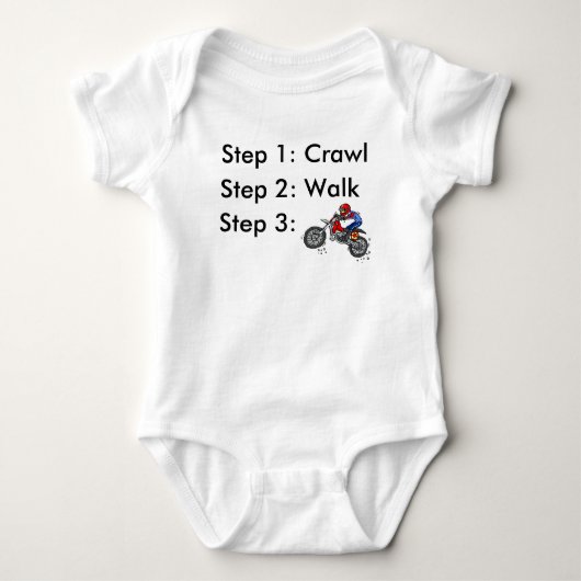 Kruip Loop Modderfiets Motocross Baby Onesie Romper (Voorkant)