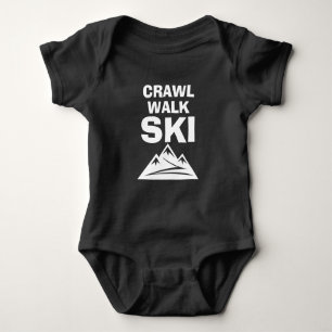 Kruip Loop Ski grappige skibaby-body Romper