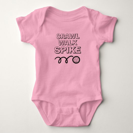 Kruip Loop Spike grappige volleybal baby bodysuit (Voorkant)