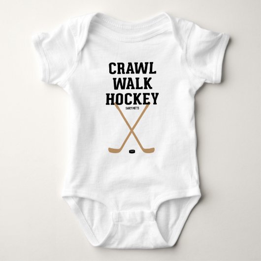 Kruip Loopt Hockeysticks Baby Onesie 2 Romper (Voorkant)