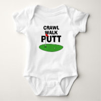 Kruip Wandel Putt schattig golfend baby romper