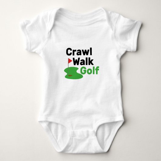 kruip wandelen golf Golfer  baby, Golfer vader cad Romper (Voorkant)