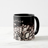 kruipalen en kiezelbogen mok van botchina (Voorkant rechts)