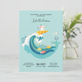 Kruipen, Lopen, Surfen Golf Rat/Muis Zodiac Baby Kaart (Staand voorkant)