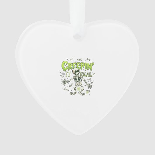 Kruipend Het Echt Skelet Halloween Botten Spinnenw Ornament (voorkant)
