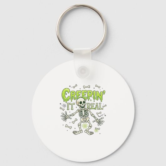 Kruipend Het Echt Skelet Halloween Botten Spinnenw Sleutelhanger (Voorkant)