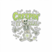 Kruipend Het Echt Skelet Halloween Botten Spinnenw Sticker (Voorkant)