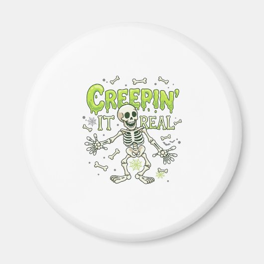 Kruipend Het Werkelijke Skelet Halloween Botten Sp Magneet (Voorkant)