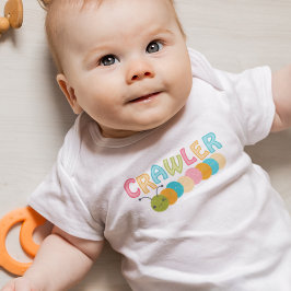 Kruipende baby met Mooie Rups Romper