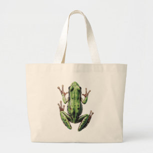 Kruipende kikker grote tote bag