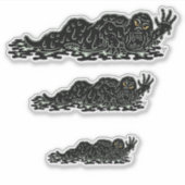 Kruipende slijm Hulk rare horror kunst Sticker (Voorkant)