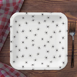 Kruipende spinnen Halloween Papieren Bordje