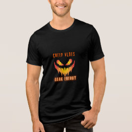 Kruipende Vibes Donkere Energie _ Trendy Horror St Tri-Blend Shirt