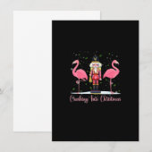 kruiper op kerstmis flamingo roze nootkraker kaart (Voorkant / Achterkant)