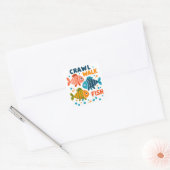 Kruipvis | Geviste aquatische mijlpalen Vierkante Sticker (Envelop)