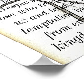 Kruis achter het Lords gebed. Poster (Hoek)