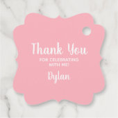 Kruis | Baby roze communiqué baptisme Christening Bedankjes Labels (Achterkant)