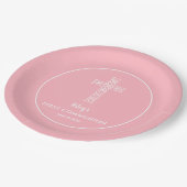 Kruis | Baby roze communiqué baptisme Christening Papieren Bordje (Gekanteld)