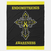 Kruis/Bewustheid...Endometriosis Fleece Blanket (Voorkant)
