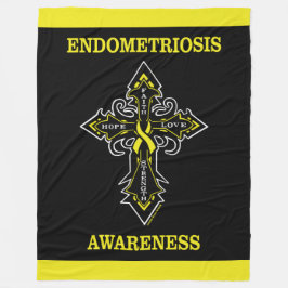 Kruis/Bewustheid...Endometriosis Fleece Blanket Deken