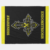 Kruis/Bewustheid...Endometriosis Fleece Blanket Deken (Voorkant (Horizontaal))