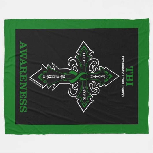 Kruis/Bewustheid...TBI Fleece Blanket (Voorkant (Horizontaal))