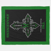 Kruis/Bewustheid...TBI Fleece Blanket Deken (Voorkant (Horizontaal))