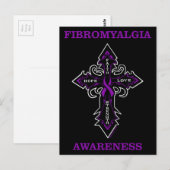 Kruis/bewustzijn...Briefkaart van Fibro Briefkaart (Voorkant / Achterkant)