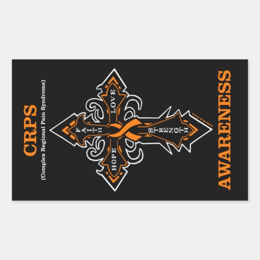 Kruis/bewustzijn...CRPS Rechthoekige Sticker (Voorkant)
