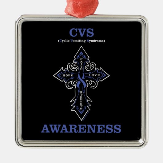 Kruis/bewustzijn...CVS Metalen Ornament (Voorkant)