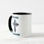 Kruis/bewustzijn.. Dystonia Two-Tone Coffee Mok (Voorkant links)