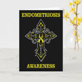Kruis/bewustzijn.. Endometriosis Card Kaart (Gele Bloem)