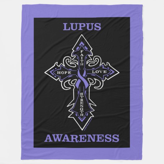 Kruis/bewustzijn.. Lupus Fleece Deken (Voorkant)