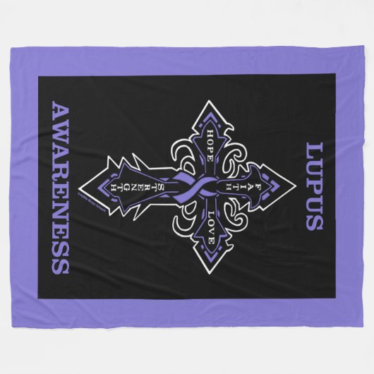Kruis/bewustzijn.. Lupus Fleece Deken (Voorkant (Horizontaal))
