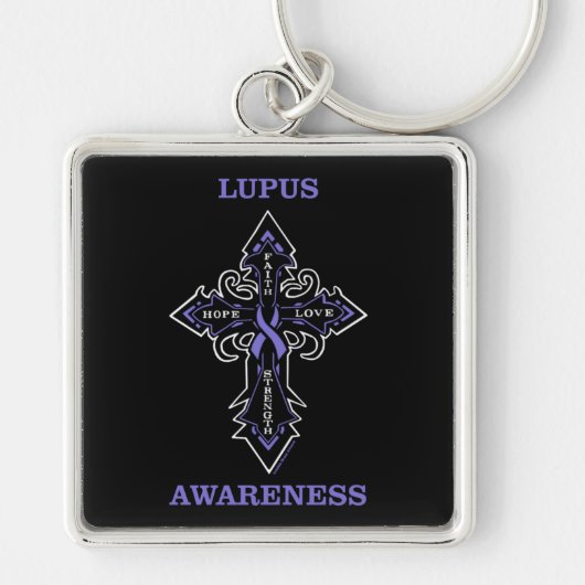 Kruis/bewustzijn.. Lupus Sleutelhanger (Voorkant)