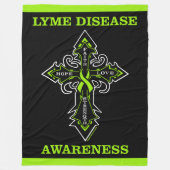 Kruis/bewustzijn... Lymziekte Fleece Deken (Voorkant)