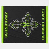 Kruis/bewustzijn... Lymziekte Fleece Deken (Voorkant (Horizontaal))