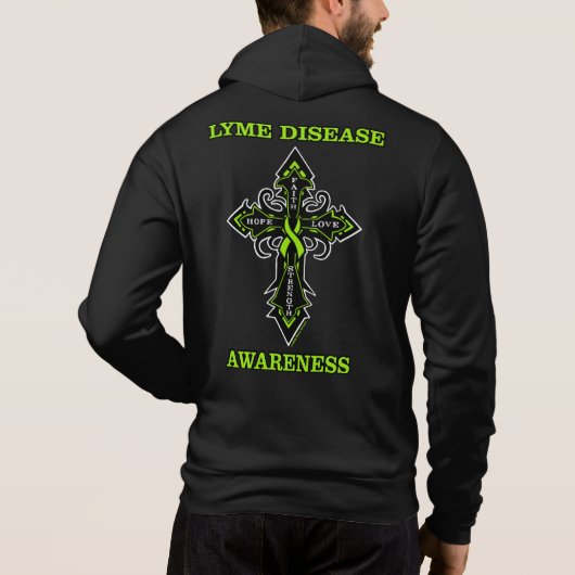 Kruis/bewustzijn... Lymziekte Hoodie (Achterkant)